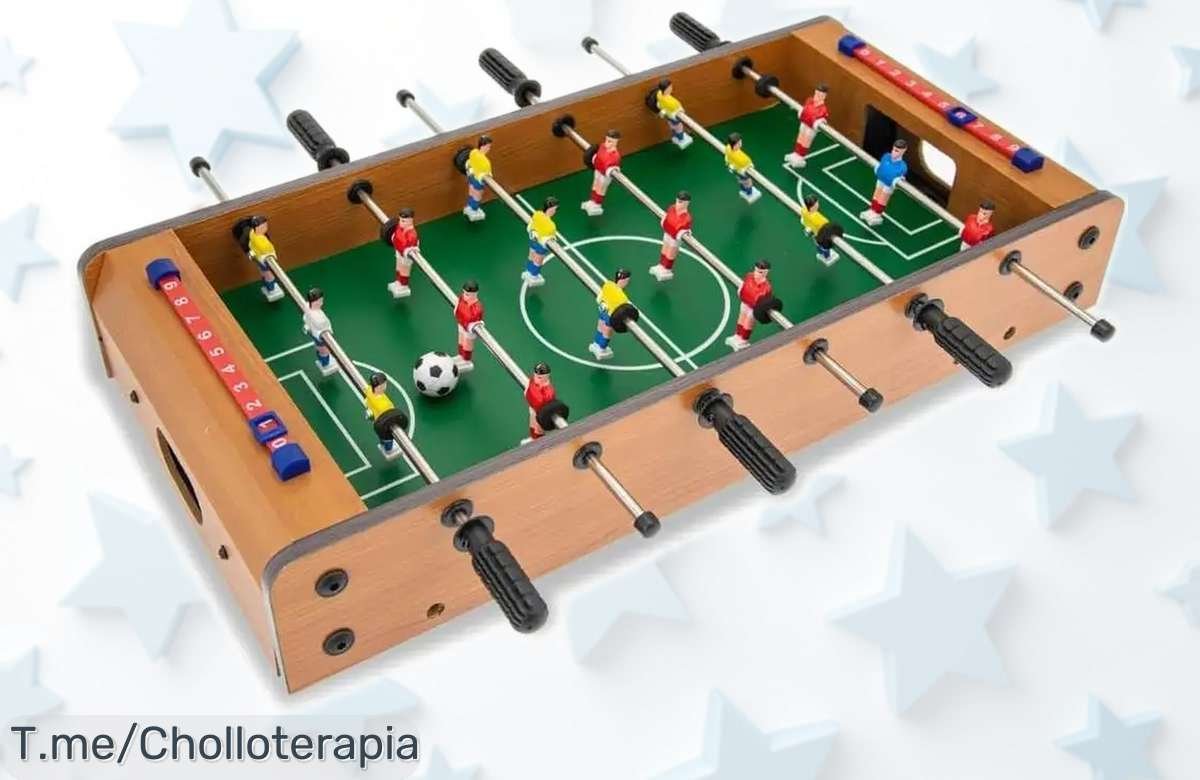 Mesita de juegos madera 3 en 1 con futbolín, billar y air hockey con el precio rebajado para que te lo lleves ya sin pensarlo ni un segundo más ¡pocas unidades a este ofertón!