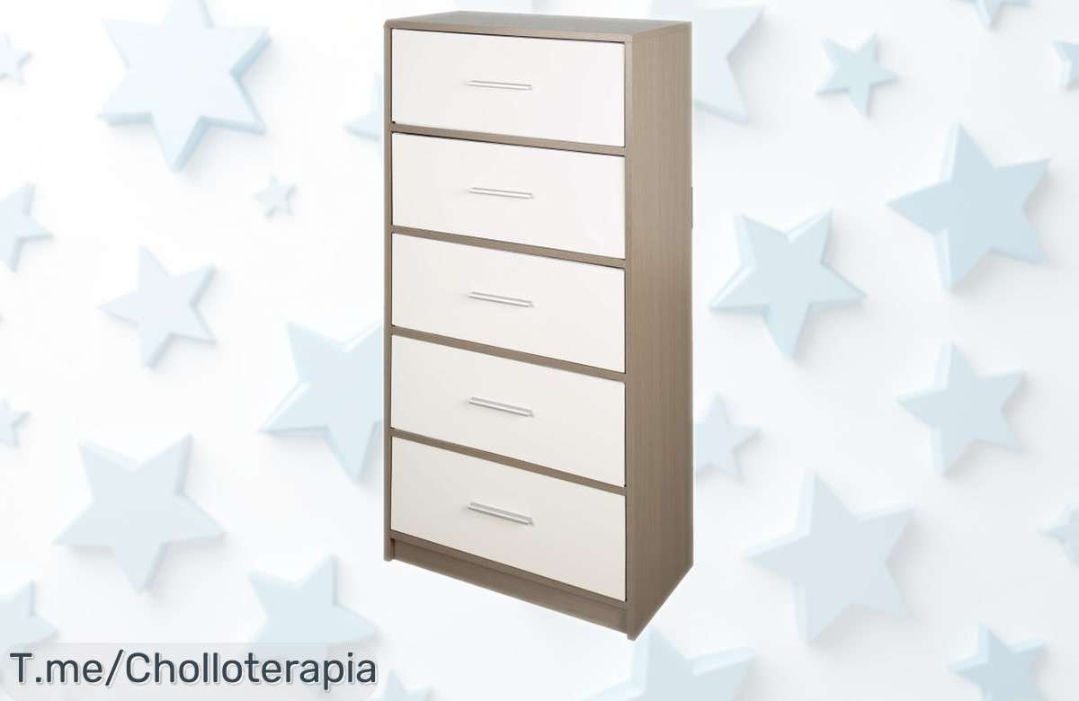 Mesita de noche multiusos Max Home con cajones tela diseño moderno a precio rebajado chollazo para organizar y decorar tu habitación sin gastar más ¡corre que se agotan!