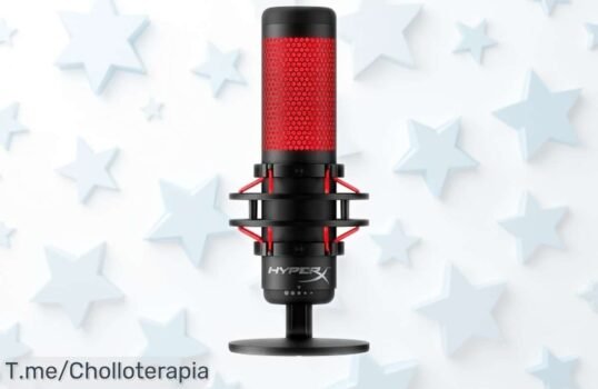 Micrófono USB HyperX QuadCast con calidad pro, filtro pop y controles rápidos por un precio rebajado que te deja sin palabras ¡Date prisa antes de que se agoten las unidades!