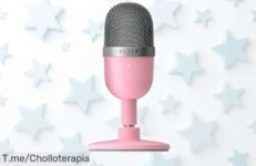 Micrófono compacto Razer Seiren Mini con calidad pro y base súper resistente rebajado a un precio muy bajo para streaming claro y sin ruidos, no dejes pasar este ofertón que vuela rápido ¡hazlo tuyo ya!