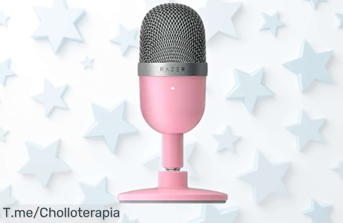 Micrófono compacto Razer Seiren Mini con calidad pro y base súper resistente rebajado a un precio muy bajo para streaming claro y sin ruidos, no dejes pasar este ofertón que vuela rápido ¡hazlo tuyo ya!