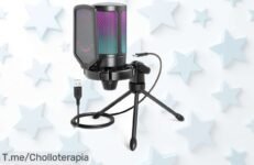 Micrófono gaming Fifine USB con efecto RGB pro y botón de silencio al instante rebajado a precio loco calidad increíble para streaming y podcast ¡corre que vuelan!