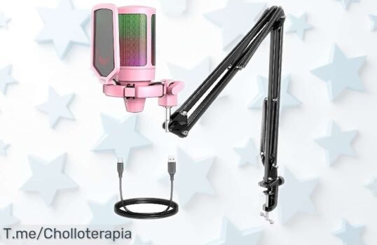 Micrófono para gaming Fifine USB con luces RGB y filtro antipop a precio rebajado imperdible, dale a tu setup la calidad que merece y no dejes escapar este super chollo por tiempo limitado