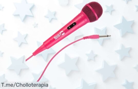 Micrófono para karaoke RockJam con cable extra largo y sonido nítido que elimina ruidos, rebajado a precio muy bajo para que lances tu show ¡aprovecha este super chollo antes de que desaparezca!