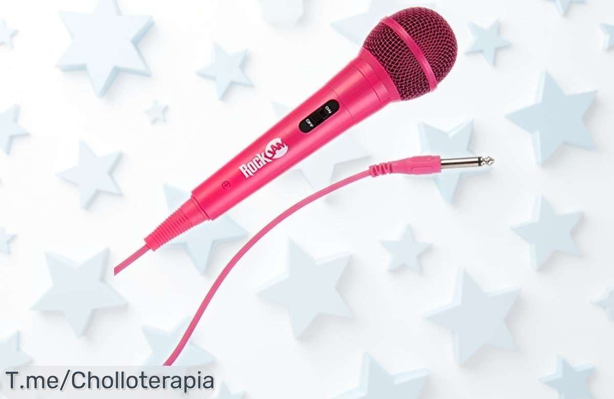 Micrófono para karaoke RockJam con cable extra largo y sonido nítido que elimina ruidos, rebajado a precio muy bajo para que lances tu show ¡aprovecha este super chollo antes de que desaparezca!