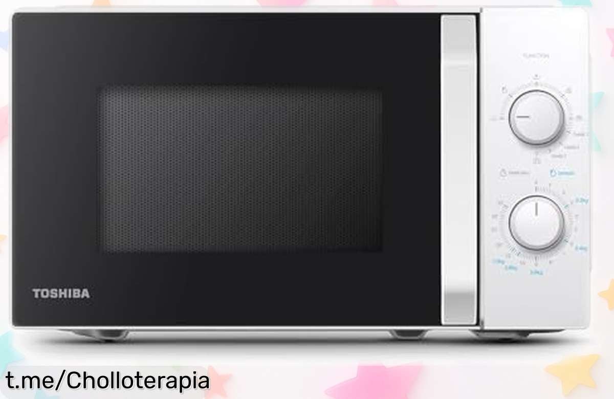 Microondas 3 en 1 Toshiba MW2MG20P con grill potente, seis niveles de potencia y temporizador fácil, ¡precio rebajado que vuela rápido! No dejes escapar este ofertón único por tiempo limitado.