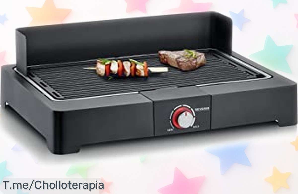 Mini barbacoa eléctrica Severin PG 8567 lista en segundos con grill que no quema y control LED; aprovecha este super chollo con precio rebajado, pocas unidades disponibles, ¡corre antes de que se acaben!