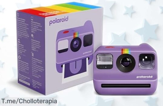 Mini cámara instantánea Polaroid Go Generación 2 púrpura con fotos nítidas y temporizador para selfies, ¡rebajada de precio por tiempo limitado! No dejes escapar este súper chollo que se agota rápido, captura instantes únicos ya mismo
