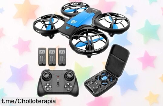 Mini dron 4DRC V8 para niños con control por gestos y 3 baterías, súper estable y fácil de manejar a precio rebajado; un ofertón que no espera más ¡vuela ya antes que se agoten!
