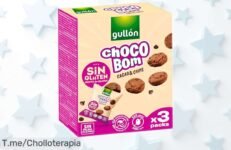 Mini galletas choco bom sin gluten ni frutos secos con pepitas de chocolate a precio rebajado, un super chollo irresistible para toda la familia en packs de 3 ¡No lo dudes y pilla ya esta oferta limitada antes que desaparezca!
