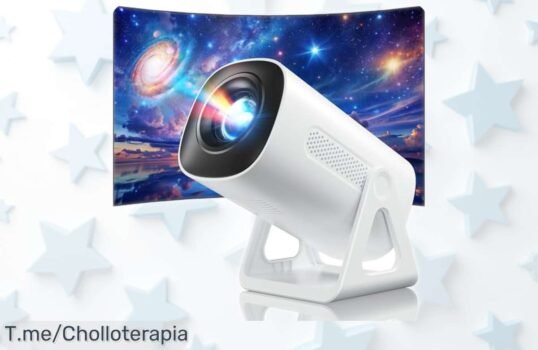 Mini proyector portátil 2025 con WiFi y Bluetooth ajustable 270° para cine en casa espectacular rebajado, un super chollo que no se repite ¡corre antes de que desaparezca este ofertón!