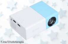 Mini proyector portátil HD 1080P con altavoz HiFi y ventilador silencioso rebajado de precio para que disfrutes cine en casa como nunca, súper barato y con unidades limitadas ¡no pierdas esta oportunidad!