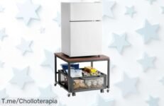 Mini refrigerador con carrito móvil VEVOR súper resistente y ruedas giratorias para moverlo fácil precio rebajado que aguanta hasta 90 kg y es el super chollo que no puedes dejar escapar apúrate oferta limitada