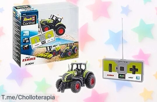 Mini tractor RC Claas Axion 960 super resistente que aguanta todo con mando y carga fácil, rebajado de precio para un ofertón increíble ¡Solo queda poquito! Corre antes que se agoten estas unidades limitadas, no lo dejes escapar y cómpralo ya