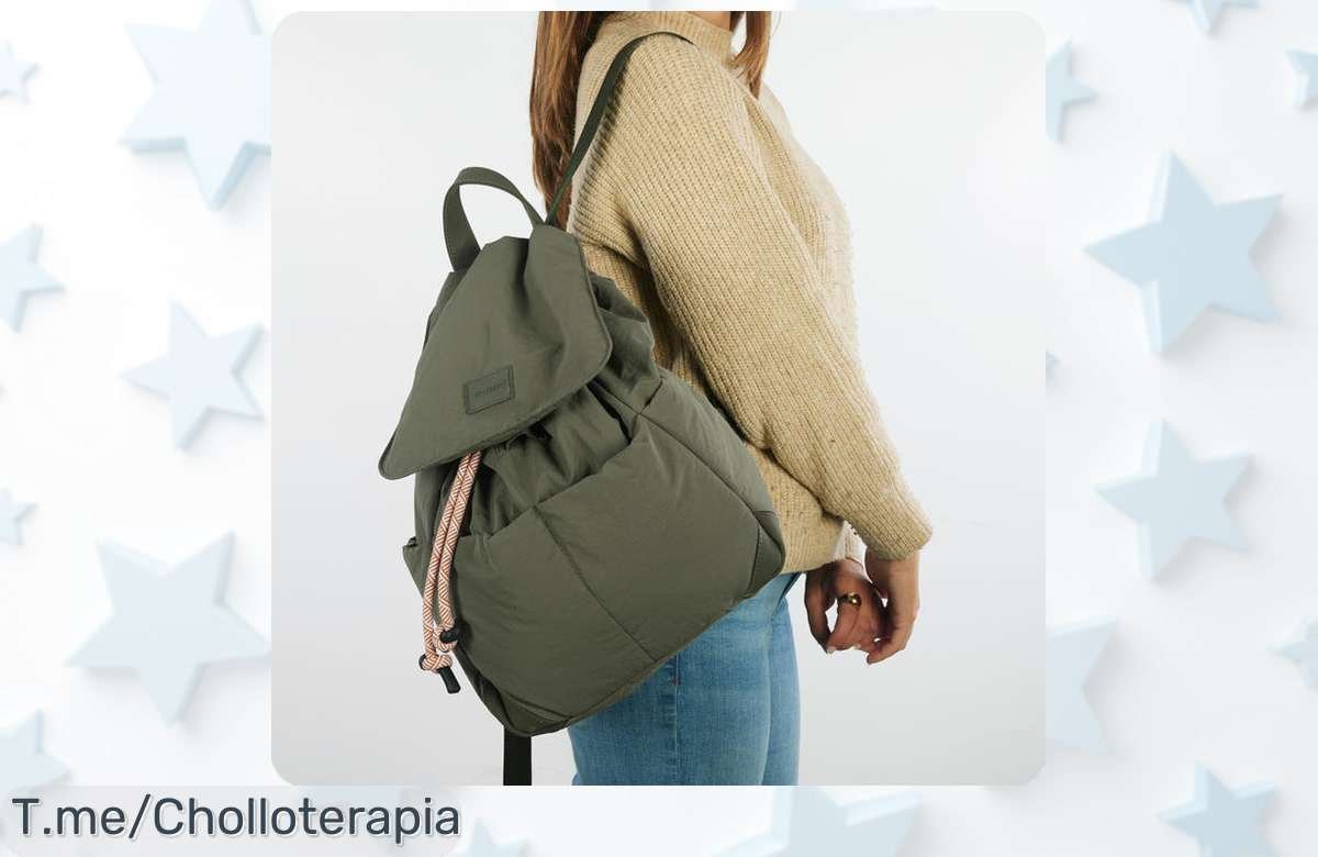 Mochila acolchada Gioseppo caqui con bolsillos prácticos y diseño resistente, super chollo con precio rebajado para llevarlo todo fácil y seguro, oferta limitada que se va volando ¡Hazla tuya antes de que desaparezca este ofertón único!