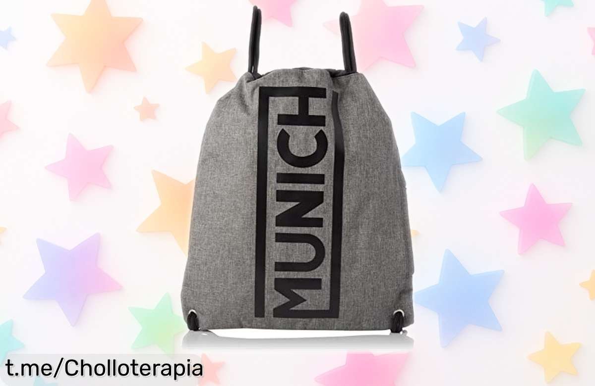 Mochila deportiva Munich Sports gym sack mediano gris con super descuento que no volverás a ver, perfecta para tu gimnasio y hecha para quien se mueve rápido, ¡date prisa que quedan pocas y la bajada de precio termina ya!