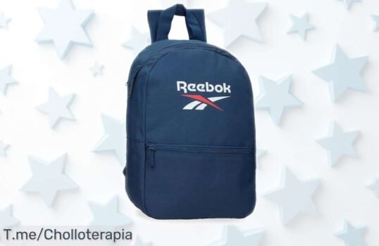Mochila pequeña Reebok Ashland azul con bolsillos mega prácticos y espacio justo, ahora rebajada a un precio brutal y única oportunidad que se agota rápido ¡no dejes pasar este ofertón que vuela!