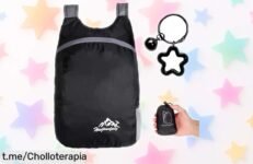 Mochila plegable ultraligera y resistente al agua a precio rebajado, perfecta para viajes y aventuras; un super chollo compacto que aguanta de todo, ¡corre porque estas unidades vuelan ya mismo!