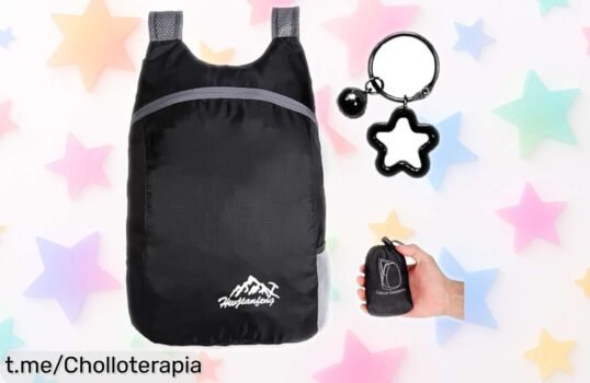 Mochila plegable ultraligera y resistente al agua a precio rebajado, perfecta para viajes y aventuras; un super chollo compacto que aguanta de todo, ¡corre porque estas unidades vuelan ya mismo!