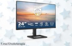 Monitor Philips de 24 pulgadas con imagen ultra nítida y respuesta rápida de 1 ms rebajado a un precio loco, incluye altavoces integrados y conexiones top ¡no dejes escapar este ofertón por tiempo limitado!