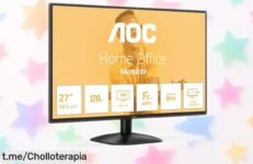 Monitor full HD AOC 27B31H de 27” con refresco ultra suave a 120 Hz, precio rebajado brutal y oferta limitada para que juegues o trabajes sin fatiga visual ¡no pierdas este super chollo!