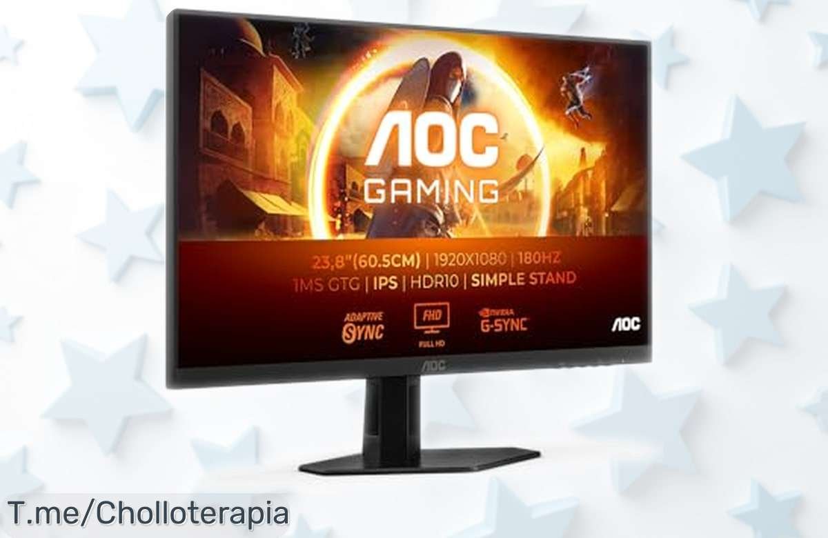 Monitor gaming 24” AOC con imagen brutal, 180 Hz y solo 1 ms para que juegues sin límites a precio rebajado de locura ¡Date prisa que quedan poquísimos en este ofertón único!