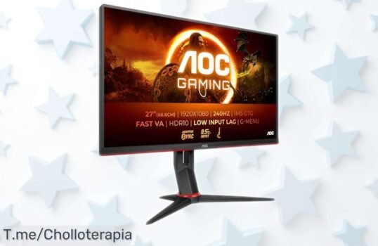 Monitor gaming AOC 27G2ZN3 de 27” con velocidad brutal de 240Hz y respuesta ultra rápida, colores vibrantes HDR10 a un precio rebajado que vuela: ¡corre antes que desaparezca este ofertón imbatible!