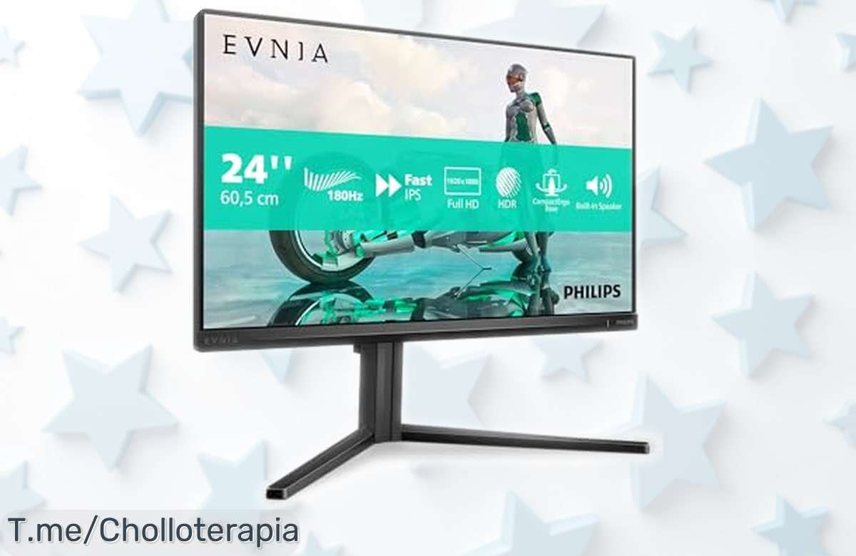 Monitor gaming Philips 24” con 180 Hz y respuesta ultra rápida a precio rebajado, siente la potencia de FreeSync y GSync en cada partida, diseño ajustable y sonido integrado listo para darlo todo Oferta limitada que se va volando ¡No lo pienses más!