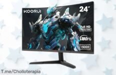 Monitor gaming curvo KOORUI 24E6CA 24” con fluidez brutal y respuesta relámpago a precio rebajado que vuela, colores vivos y modos para jugar sin perder ni un segundo ¡Corre que se agota esta oferta!