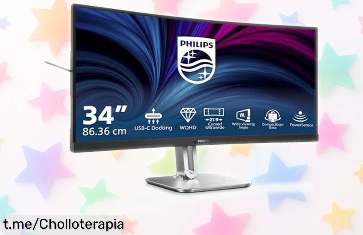 Monitor gaming curvo Philips EVNIA 34B2U5600C con pantalla UWQHD y refresco de 120Hz a precio rebajado, sonido estéreo inmersivo y conexión USB ultra rápida solo por tiempo limitado, ¡no pierdas este súper chollo que vuela ya!