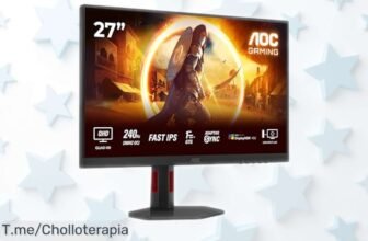 Monitor gaming de 27” AOC Q27G4ZR con resolución QHD, 240 Hz y reacción ultrarrápida rebajado por tiempo limitado para un juego fluido, color vibrante y sin cortes ¡No dejes escapar este super chollo que está volando!