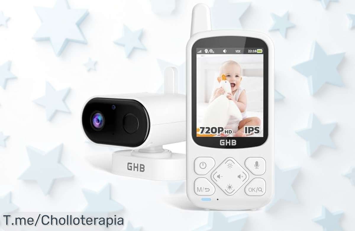 Monitor para bebés con cámara HD 720p y pantalla IPS de 2.8 pulgadas a precio rebajado visión nocturna y nanas integradas un súper chollo que vuela no pierdas esta oportunidad única para cuidar a tu peque ya