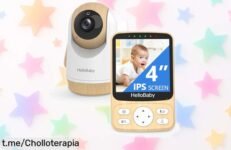 Monitor para bebés con cámara HD sin wifi y visión nocturna, batería de 26h y control PTZ a precio rebajado: chollazo seguro que te acerca a tu pequeño ¡Corre que vuelan las unidades!