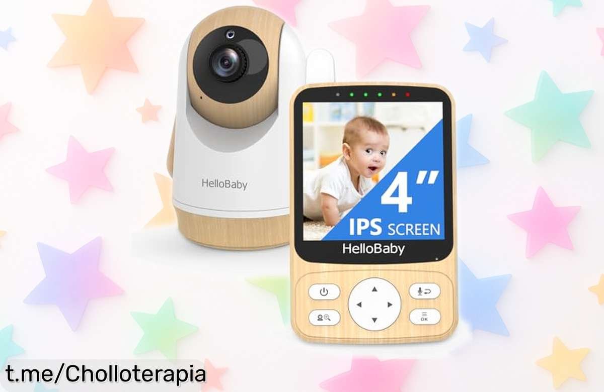 Monitor para bebés con cámara HD sin wifi y visión nocturna, batería de 26h y control PTZ a precio rebajado: chollazo seguro que te acerca a tu pequeño ¡Corre que vuelan las unidades!