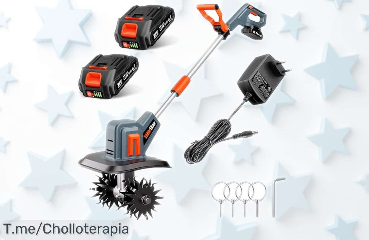 Motobloque eléctrico inalámbrico TaskStar TH4000 con 48 cuchillas de acero y doble batería, precio rebajado que no ves todos los días ¡Corre que vuelan, solo hasta agotar existencias!