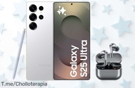 Móvil súper avanzado Galaxy S25 Ultra 256GB Titanio Plata con Galaxy Buds3 Pro incluidos, fotos y sonido increíbles, precio rebajado que no dura ¡corre antes de que se agote este ofertón!