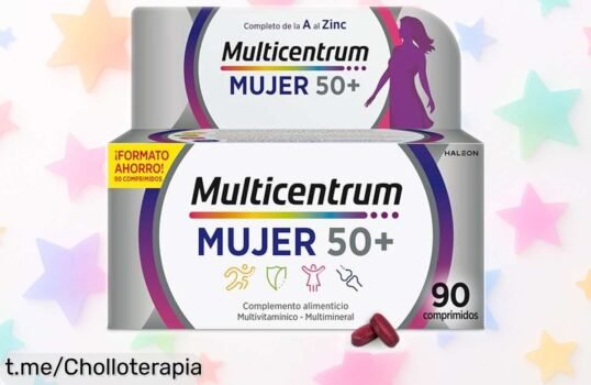 Multivitamínico Multicentrum mujer 50+ con vitamina C y zinc para más energía y huesos fuertes a precio rebajado, 90 comprimidos que vuelan rápido; no pierdas este super chollo que dura poco ¡date prisa antes de quedarte sin!
