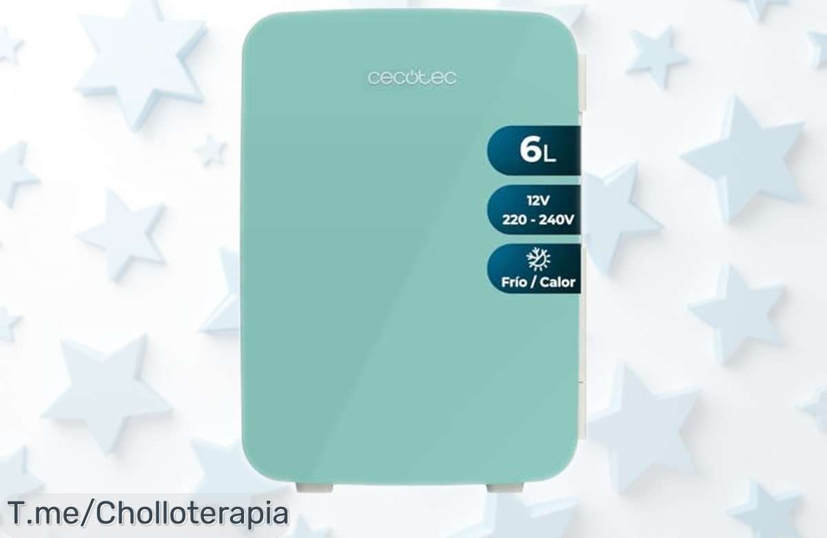 Nevera Bolero MiniCooling 6 l de Cecotec para coche y caravana con función frío/calor, rebajada a un precio que flipas, ideal para llevar bebidas frescas o calentitas donde quieras ¡Corre que vuelan estas unidades!