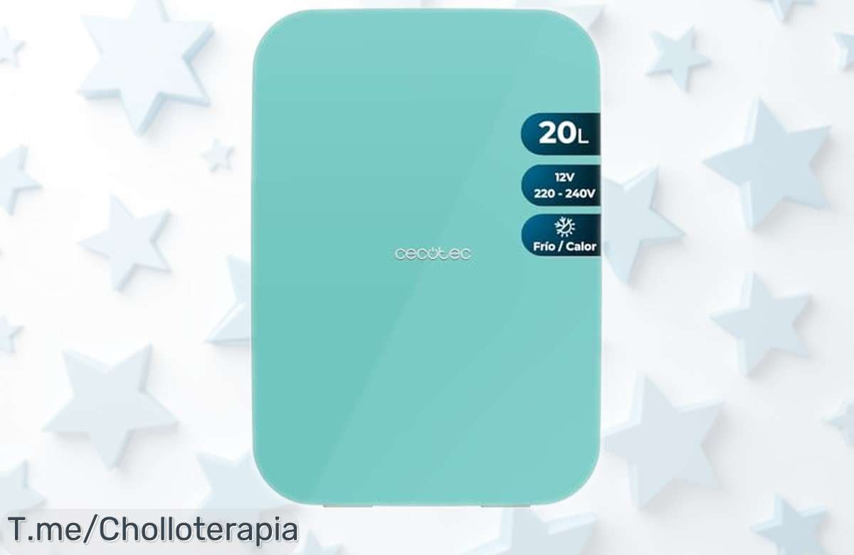 Nevera pequeña Cecotec Bolero MiniCooling 20L con frío y calor, temperatura ajustable para siempre conservar tus bebidas y snacks como te gusta – precio rebajado por tiempo limitado, aprovecha este super chollo antes de que se agote.
