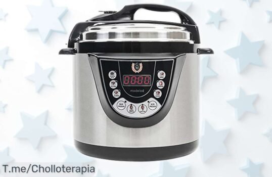 Olla a presión programable GM modelo D con función freír y voz guía, 6 litros y 1000W en un super chollo con precio rebajado que vuela ¡No lo dejes escapar!