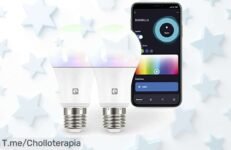 Pack 2 bombillas LED inteligentes Garza Smart coloridas y regulables con precio rebajado insuperable que puedes controlar por app o voz ¡corre antes de que se agoten!