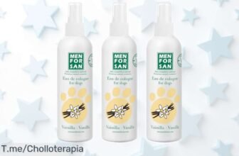 Pack 3 aguas de colonia Menforsan vainilla para perros con aroma fresco y duradero precio rebajado un ofertón que cuida su piel sin irritar ¡date prisa y haz que tu peludo huela increíble ya!