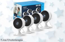 Pack 4 cámaras de vigilancia GNCC GC3 con WiFi y visión nocturna a precio rebajado, alerta instantánea y fácil instalación para proteger tu hogar ¡Aprovecha este super chollo antes que se agote!
