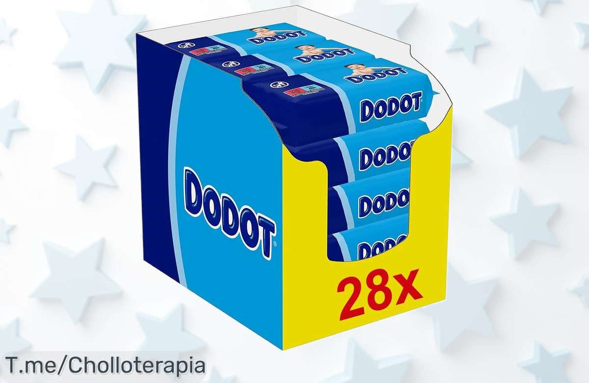 Pack ahorro Dodot de 1456 toallitas para bebé que cuidan su piel con un precio bajado brutal, ¡un super chollo que vuela rápido, no lo dejes escapar y hazte ya con este ofertón único!