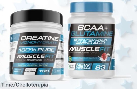 Pack ahorro MuscleFit: glutamina + BCAA’s 500g y creatina 300g con precio rebajado, un chollazo imbatible para maximizar tu energía ¡corre que vuelan estas unidades limitadas!