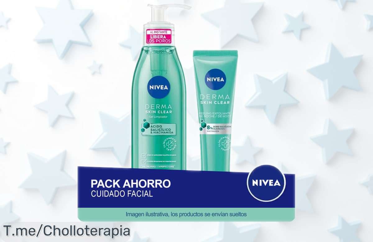 Pack ahorro NIVEA Derma Skin con exfoliante y gel limpiador facial a precio rebajado para una piel limpia, fresca y suave corre que este súper chollo es por tiempo limitado no lo dejes escapar