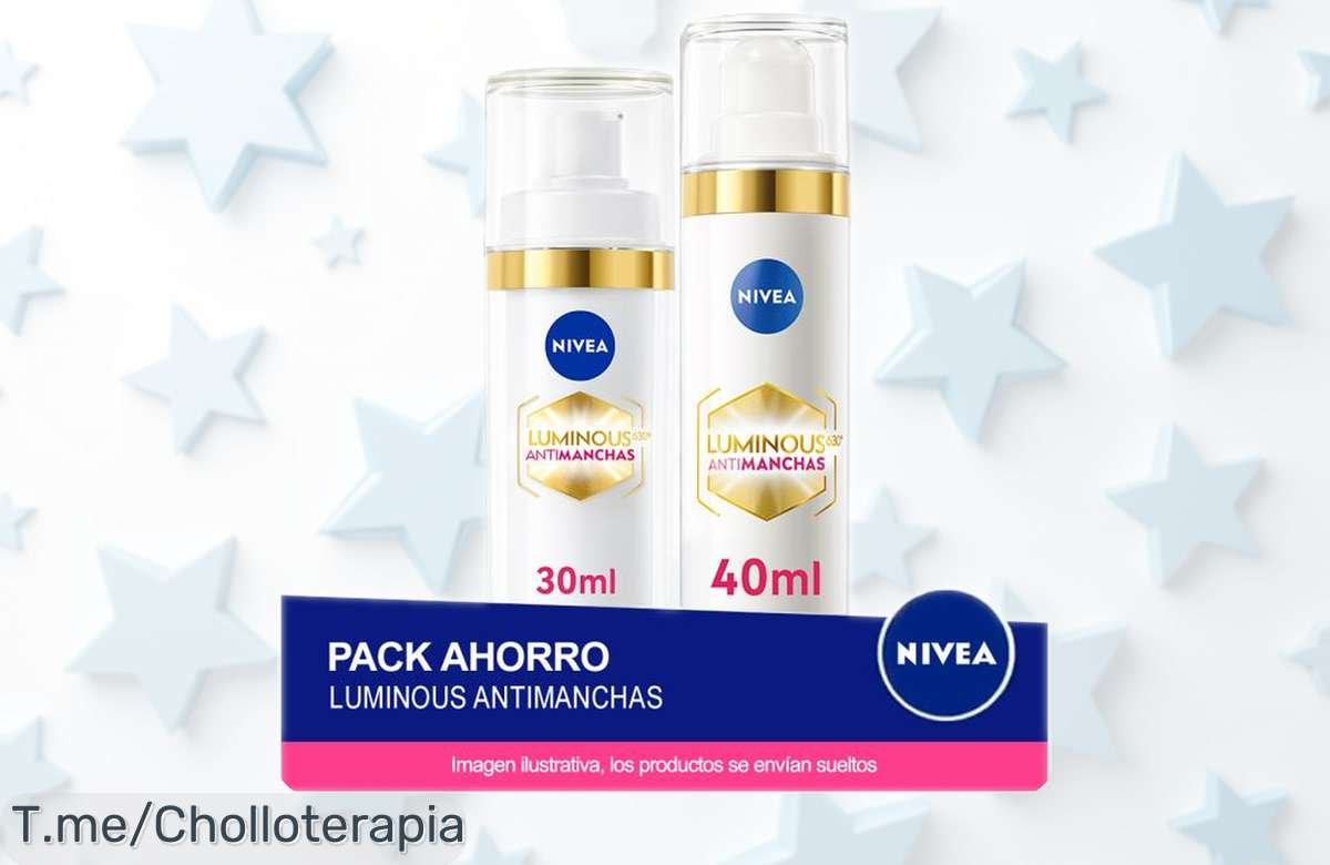Pack ahorro Nivea Luminous con crema y sérum antimanchas a precio rebajado para una piel radiante sin manchas ¡No pierdas este ofertón exclusivo que solo estará un tiempo!