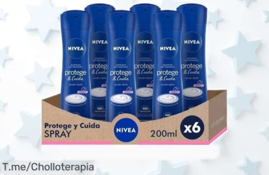 Pack ahorro desodorante NIVEA Protege y Cuida 200ml x6 con precio rebajado, protección de larga duración que cuida tu piel todo el día, aprovecha esta oferta limitada para conseguirlo antes de que se agote ¡no lo pienses más!
