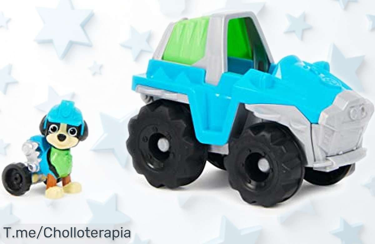 Pack coche Dino Rescue Patrulla Canina con figura Rex, diversión asegurada para los peques a precio rebajado que no dura mucho ¡date prisa y hazte ya con este super chollo!