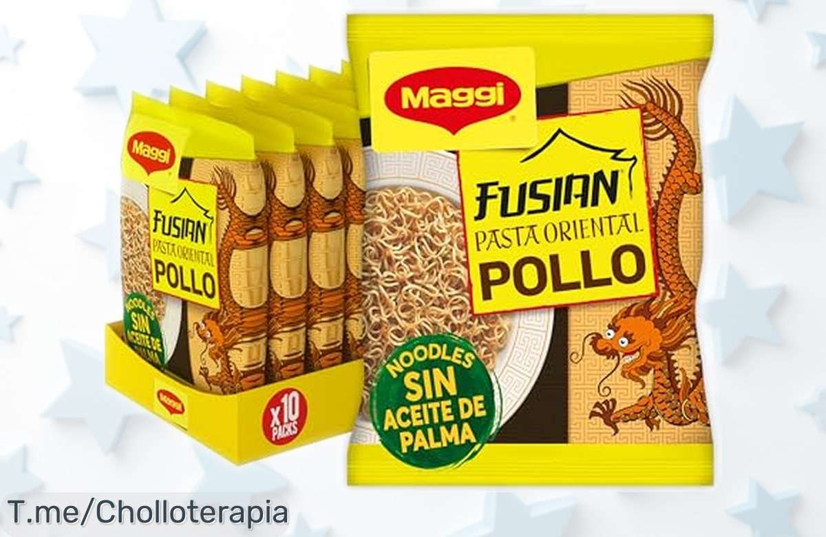 Pack de 10 Maggi Pasta Oriental Pollo, listo en solo 3 minutos con sabor auténtico y sin aceite de palma, una bajada brutal que no puedes dejar escapar ¡Corre que vuelan estas unidades!